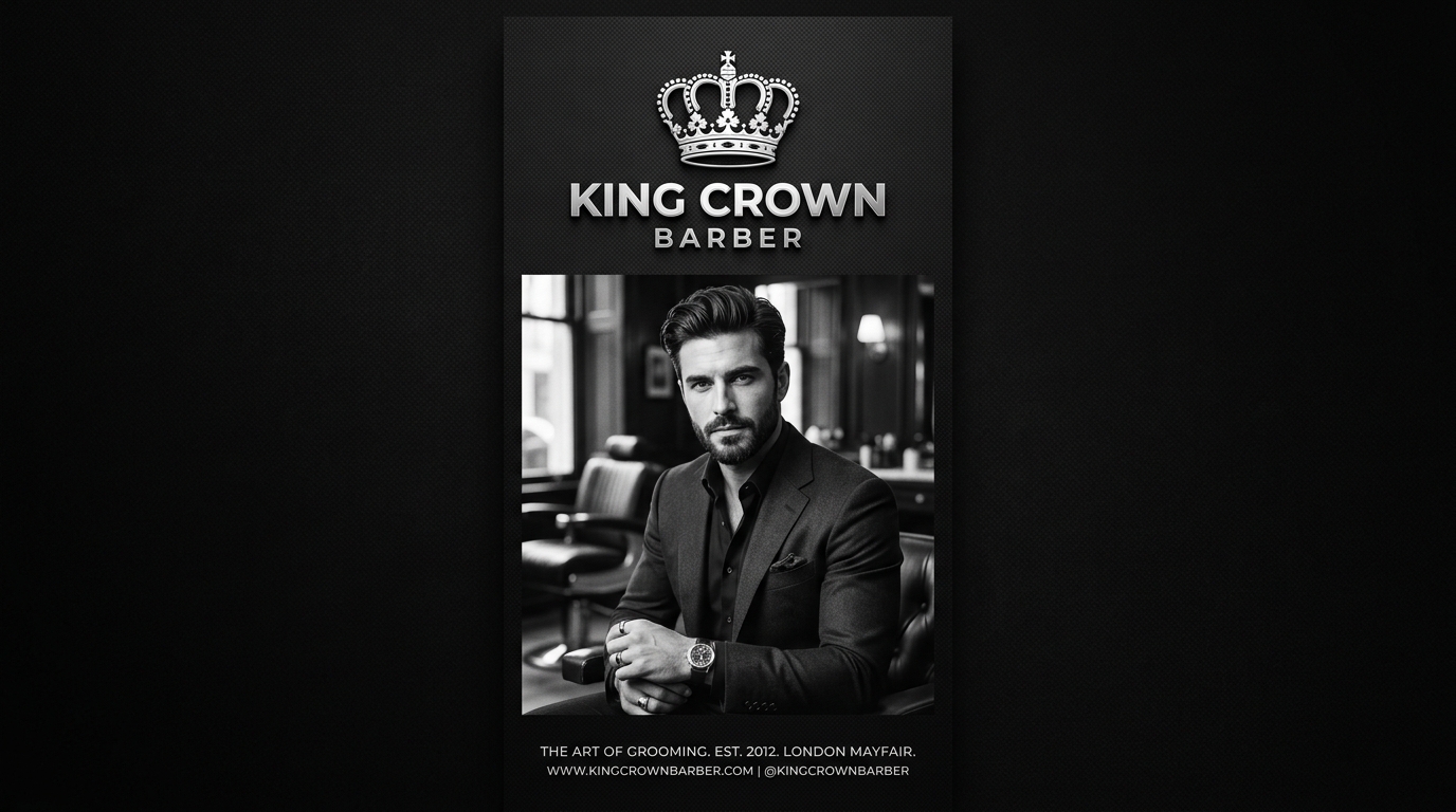 King Crown Barber Master Gentleman London